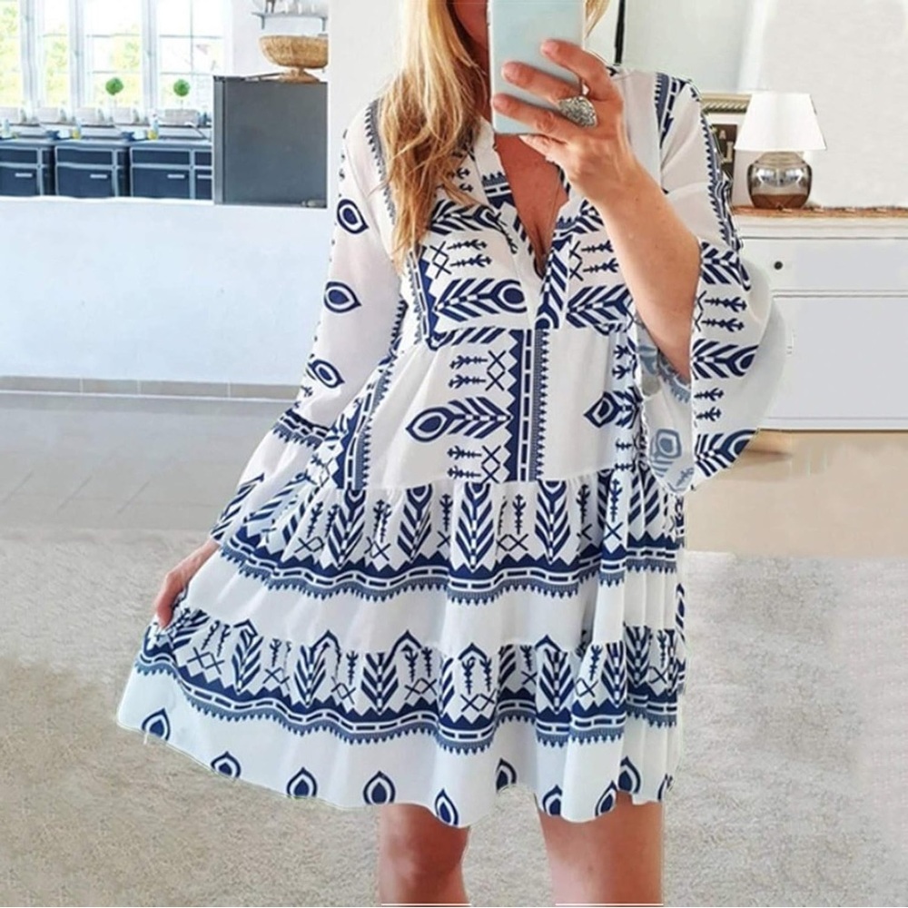 Women’s Aztec tunic dress.